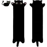 MIAOHAHA Long Black Cat Toy Kids Plush Toy Pillow Hugging Pillow Cute Plush Cat Stuffed Animal Toy Gift for Kids(Black, 50cm/19.6in)
