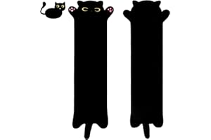 MIAOHAHA Long Black Cat Toy Kids Plush Toy Pillow Hugging Pillow Cute Plush Cat Stuffed Animal Toy Gift for Kids(Black, 50cm/19.6in)