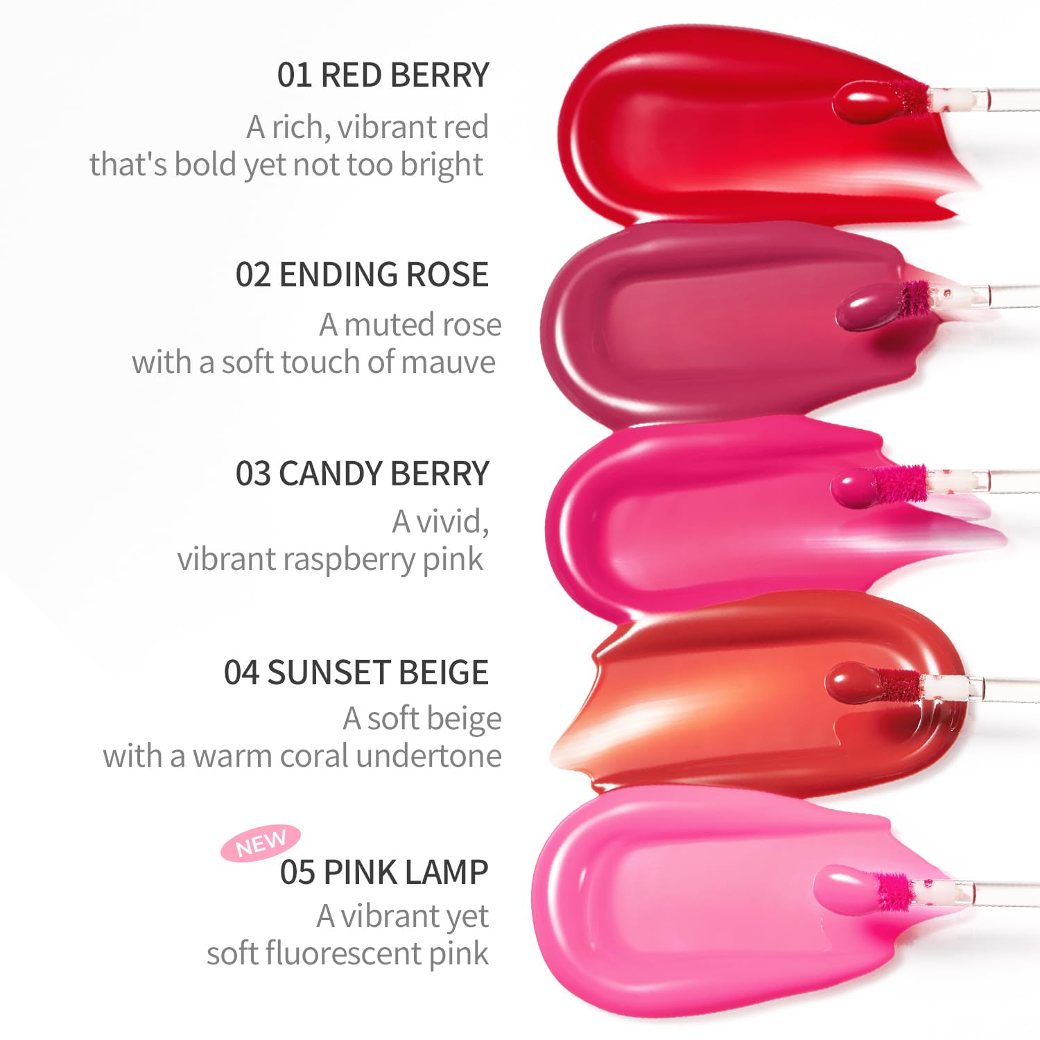 LOVB LOVB Pudding Glow Korean Lip Tint | Natural Lip Stain | Gloss to Stain | Long-Lasting & Non-Sticky | Lightweight Lip Tint 0.14 oz. (02 ENDING ROSE)