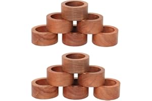 Divine glance Napkin Rings Dining Table Napkin Holder, Classic Everyday Use Thanksgiving, Christmas Napkin Rings Buckles,Festive Party Gift Farmhouse for Table (Set of 8 Brown)