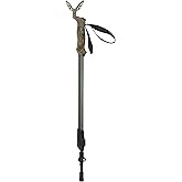 Allen Company Axial EZ-Stik Shooting Stick - Adjustable Rifle Rest - Monopod for Hunting and Scope Zeroing - Portable Rest for Rifles - Extends From 33"-61", Green