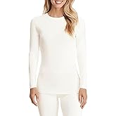 Cuddl Duds Women's Softwear with Stretch Long Sleeve Crew Neck Top -Layering Top with Smooth Fabrication, Body-Hugging Fit