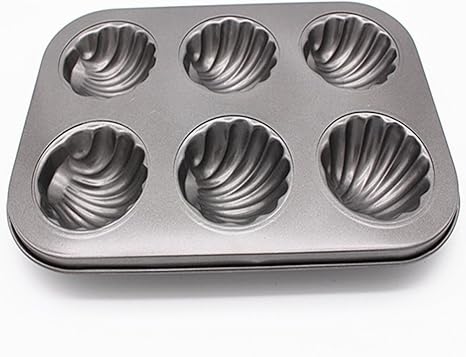 Amazon Bestonzon ケーキ型 マドレーヌ型 シェル型 鋼 スチール 耐熱 手作り Diy ベーキング型 プリン お菓子 モールド 6カップ マドレーヌ型 オンライン通販