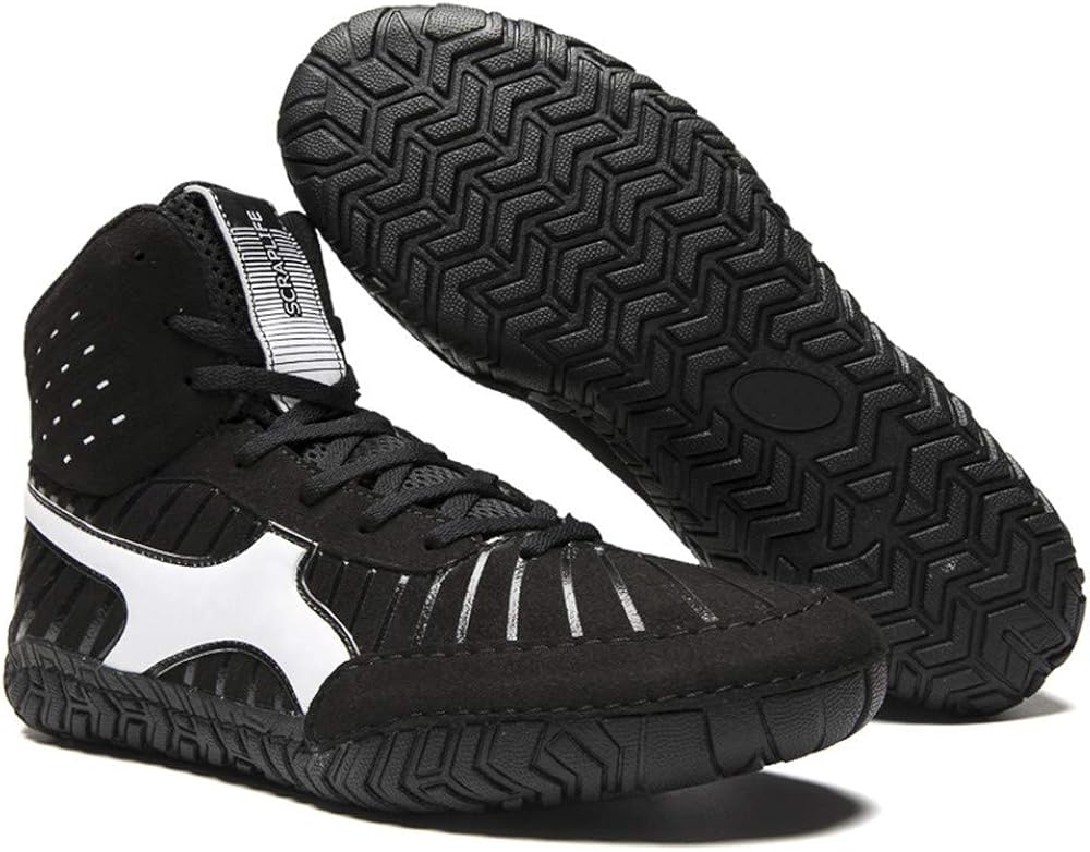 Men's Boxing Shoes, Low Top Fighting Trainers Breathable Buffer Anti