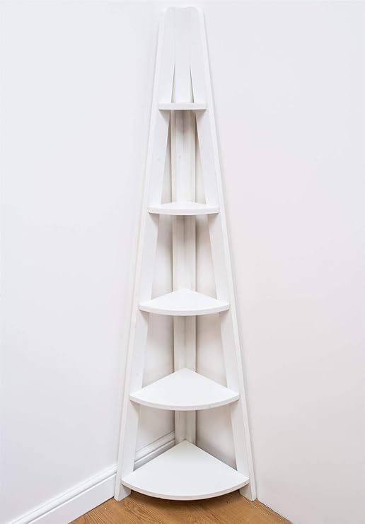 Timber Art Design UK Riva Scandinavian Retro Corner Ladder Bookcase