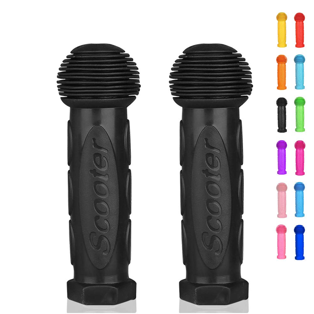 OTFAITP Grip Handlebar 1 Pair Bicycle Grip Fit for 2-3-4 Wheels Kids Kick Scooters, Children's Bike, Swing Scooter (Black)