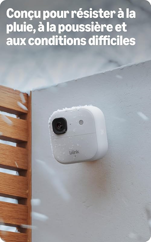 Caméra extérieure 2K+ Blink (nouvelle génération) — Caméra de surveillance connectée sans fil, résolution vidéo 2K, audio amélioré, module de synchronisation requis, non inclus—Caméra additionnelle