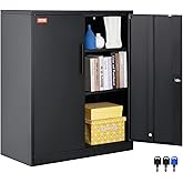 VEVOR 42'' Metal Storage Cabinet with 2 Magnetic Doors and 4 Adjustable Shelves, 200 lbs Capacity per Shelf, Locking Steel St