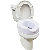 Carex Toilet Seat Riser with Quick-Lock - Adds 4 Inches of Height to Toilet - Raised Toilet Seat with 300 Pound Weight Capaci