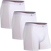 DANISH ENDURANCE Men's Bamboo Viscose Boxer Briefs (3-Pack) – Ultra-Soft, Breathable, Tag-Free, With/Without Fly