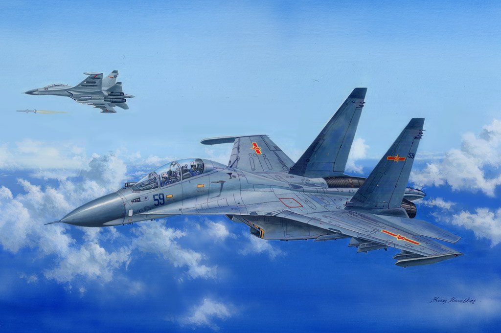 Hobbyboss 81714 "Su-30MKK Flanker G Model Kit, 1:48 Scale