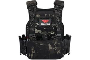 VAV YAKEDA YAKEDA Tactical Outdoor Vest for Men /1000D Nylon Quick Release Laser-Cutting Modular Lightweight Vest