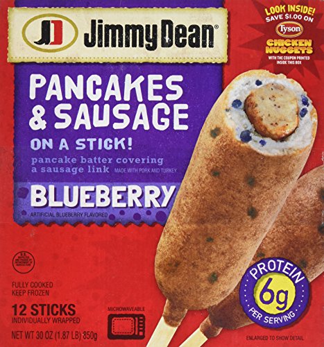 Jimmy Dean, Pancakes & Sausage on a Stick, Blueberry, 12 ct (frozen)