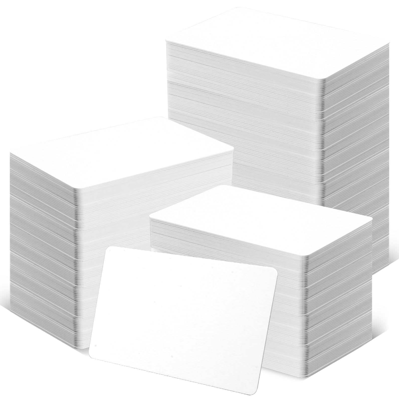 Photo 1 of 100 Pack - ZSZ Blank PVC Cards Without Scratches, CR80 30 Mil Plastic Cards for Photo ID Badge Printers