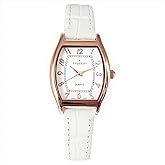 Peugeot Women's Fashion Rose Gold Cushion Shape Watch with Arabic Numerals and Genuine Leather Strap