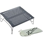 iClimb Mini Solo Folding Table Ultralight Compact (Gunmetal, Mini) | with Carry Bag, for Camping Backpacking Hiking Beach Picnic