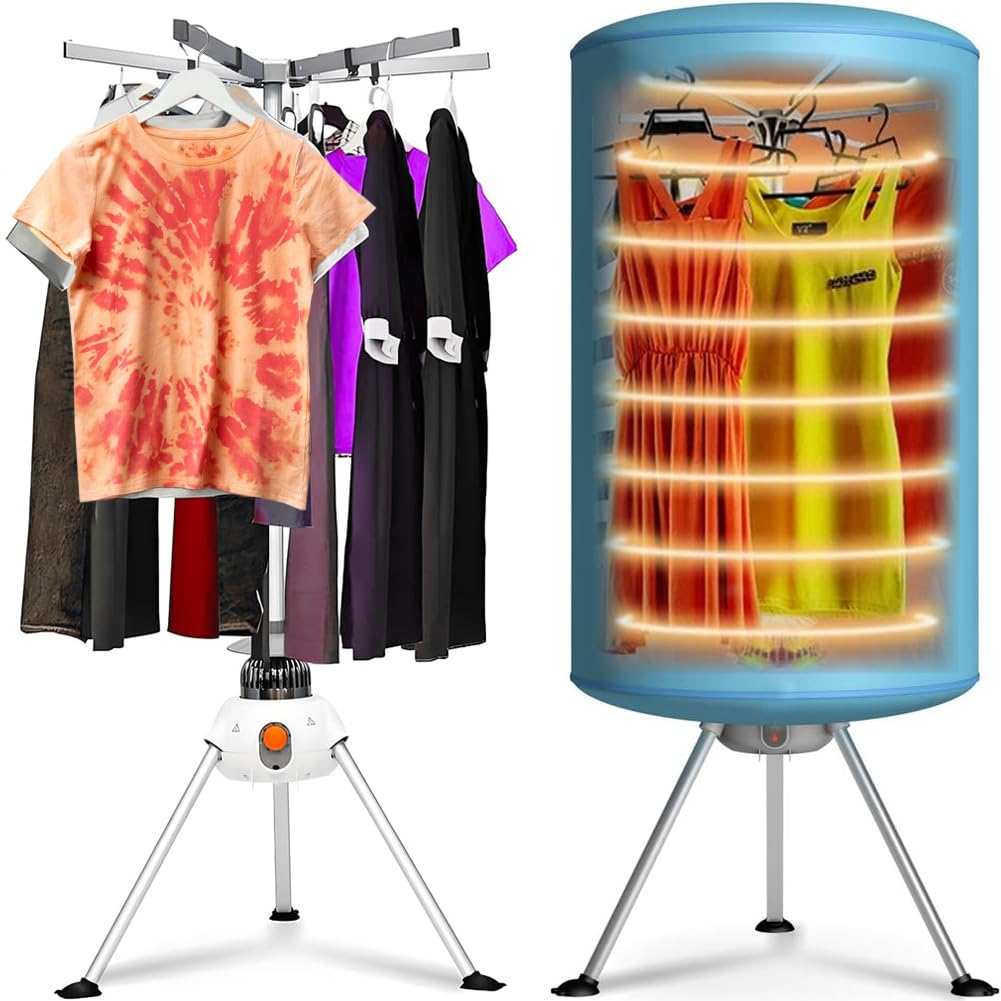 Bakaji Electric Balloon Dryer Dryer Drying Machine Hot Air Linen Dryer Power 1000 W with Timer 180 min and Double Ventilation Size 150 x 65 cm