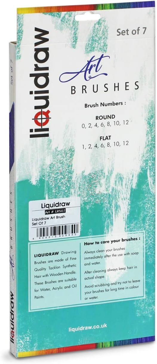 Liquidraw Paint Brushes Set Art Brushes for Acrylic Oil & Watercolour Painting Palette Professional Artist Quality (Round) - Image 3