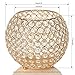 VINCIGANT Gold Crystal Bowl Candle Holders Centerpieces for Dining Room Table/Decoration Candelabra/Gift Boxed/8 Inches Diameter