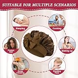 ACWOO Satin Bonnet Hair Wrap Sleep Cap Elastic Band Women Girls view 6