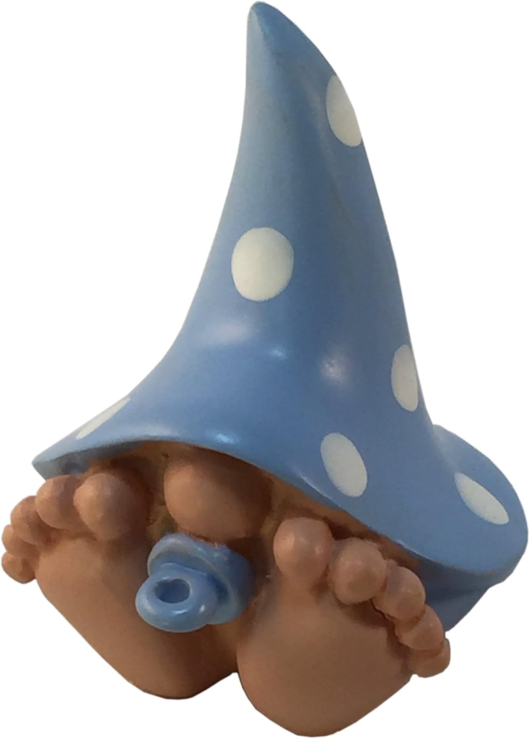 GlitZGlam Miniature Baby Gnome “Toby” - the Baby Gnome with the Polka Dot Blue Hat for the Fairy Garden - Image 4