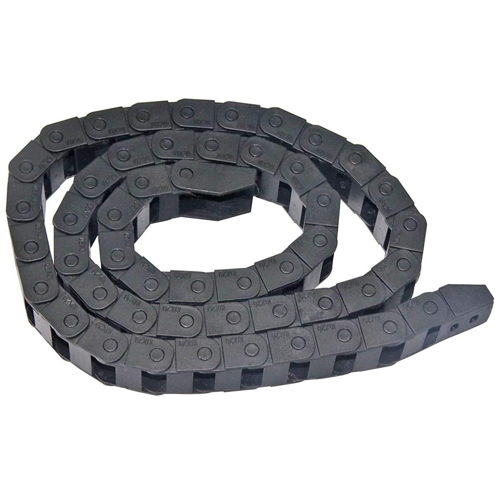1m Bridge Type Black Plastic Drag Chain Cable Carrier for CNC Router Mill (10mm x 20mm)