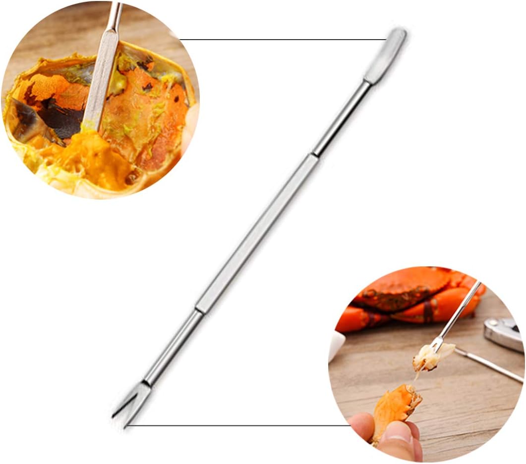 Artcome Seafood Tools Set including 7 Forks and 6 Lobster Crab Crackers Nut Cracker Set: Kitchen & Dining