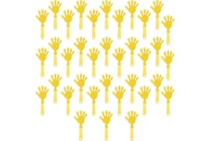 ZCYSRLQIN36 Pcs Sunburst Yellow Hand Clappers 7.5 Inch Clappers Noisemakers Noise Makers Party Favors Plastic Party Clapper Sporting Events Cheers Dance Ball Football Noisemakers（Sunburst Yellow）
