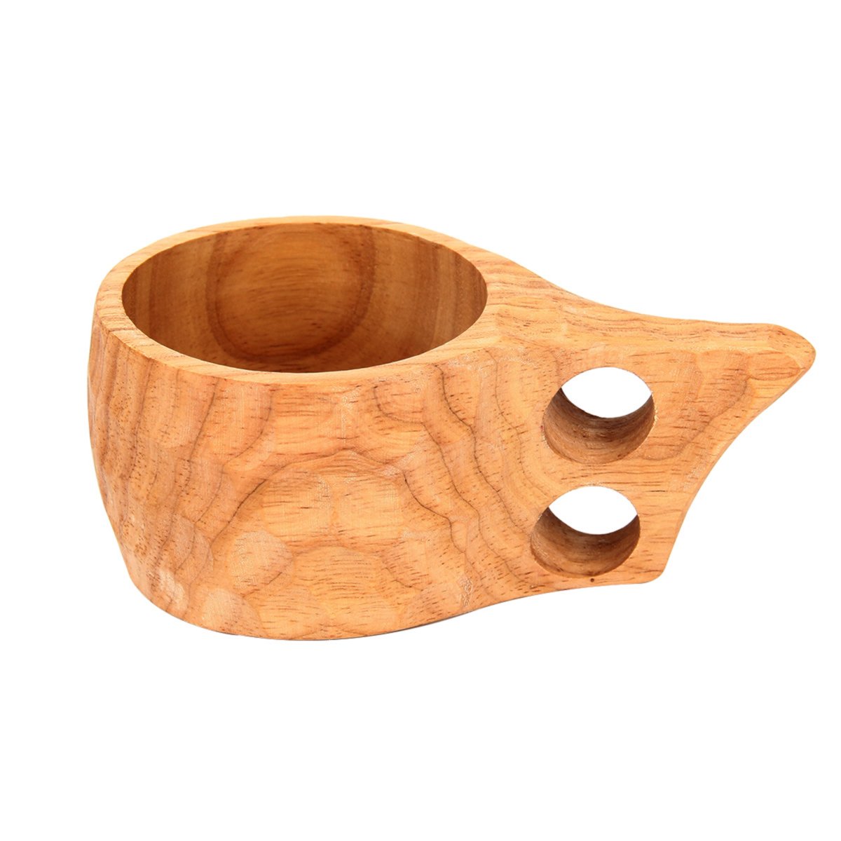 Kitchnexus Nordic Style Handmade Kuksa Backpack Wooden Mug Cup for Camping Hiking Survival Teacup Bushcraft Model C 200Ml