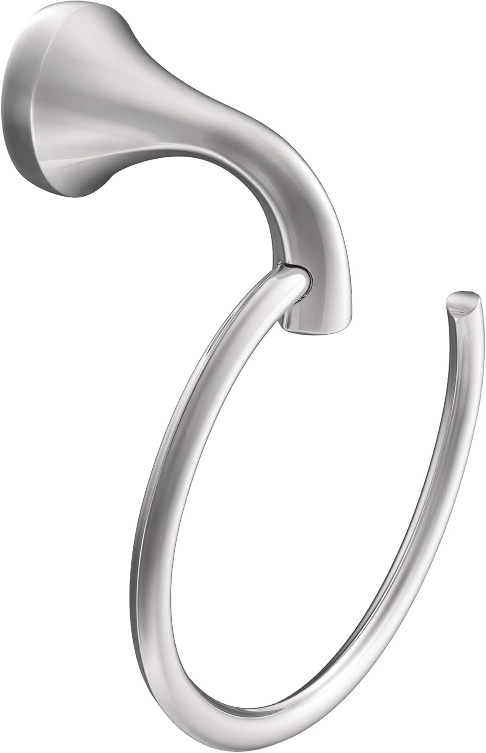 Moen YB2886BN Eva Bathroom Single Post Hand Towel Ring, Brushed Nickel - Towel Rings For Bathroom Brushed Nickel - 