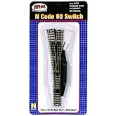 N Code 80 Nickel Silver #6 Manual Switch Left Atlas Trains