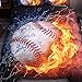 Lldaily 3D Sports Baseball Bedding Set for Teen Boys,Duvet Cover Sets with Pillowcases,Twin Size,2PCS,1 Duvet Cover+1 Pillow Shams,(Comforter not Included)