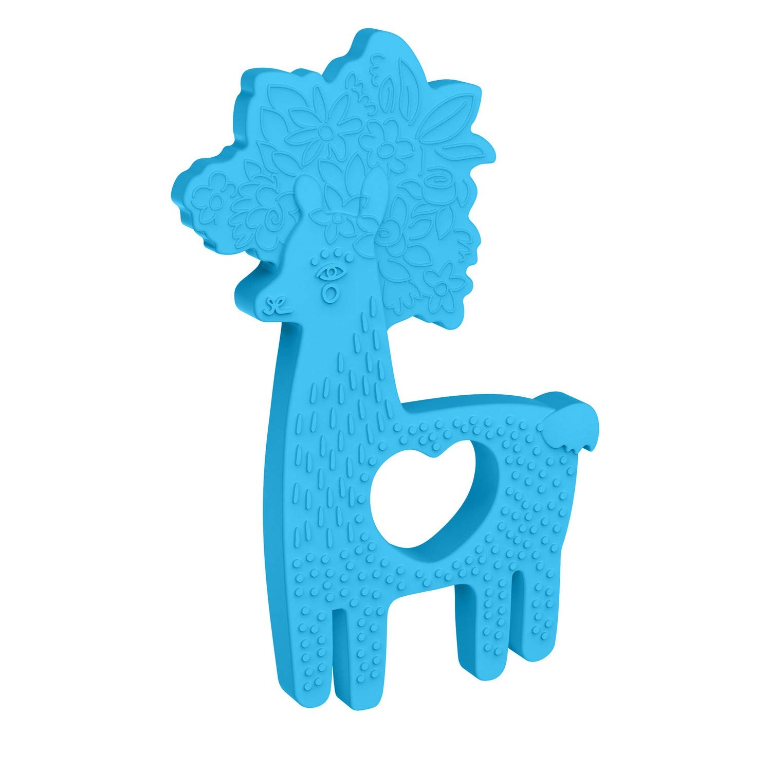 Manhattan Toy Animal Shapes Llama Silicone Teether, Blue