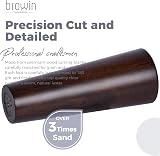 Btowin 5 inch Solid Wood Furniture Legs 4Pcs Wenge Tapered with 5/16 Inch view 3