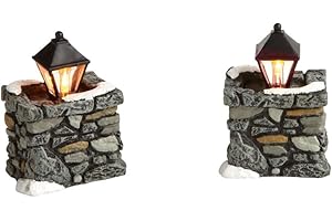 Department 56 Accessories for Villages Limestone Lamps, 1.89 Inch, Gray
