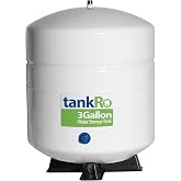 TankRO GTS3 3 Gallon RO Water Filtration Expansion Tank, Compact | White Finish, Includes 1/4" Ball Valve, Durable Steel Construction, Universal Fit for RO Units