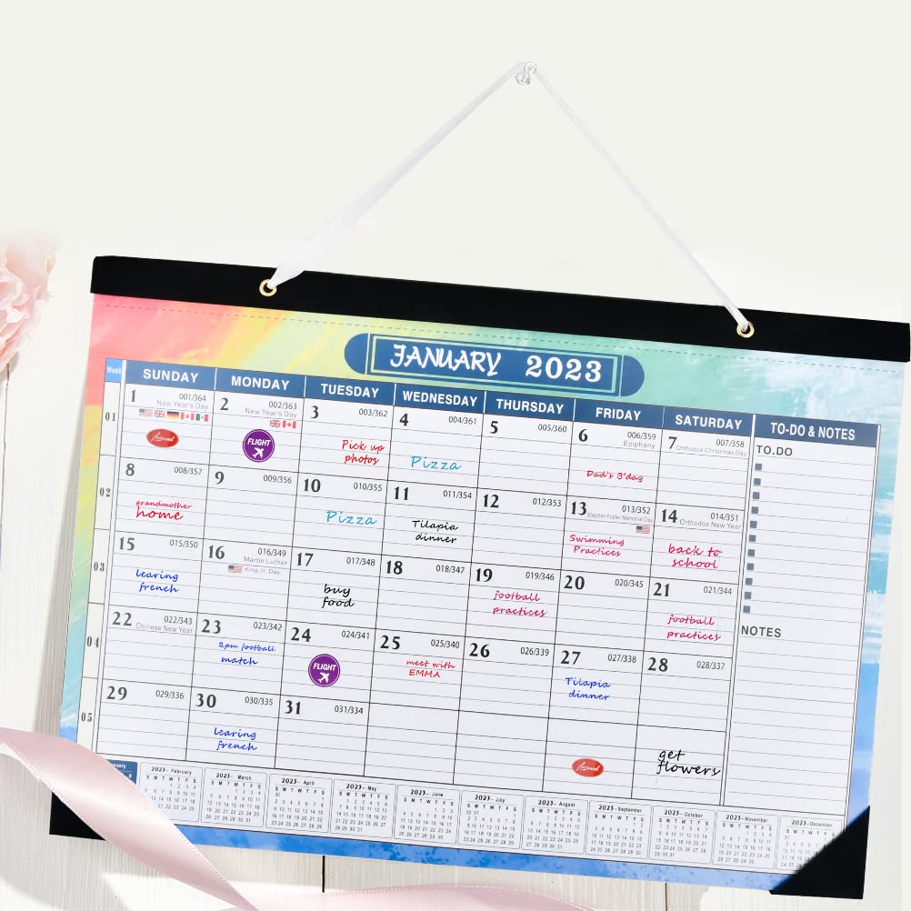 Home Planner Family Calendar 2023 Large Family Calendar 2023 runs Now until Jun’30. 2024 Wall Calendar Designed for Busy Homes. Wall Calendar 2023 with Monthly Tabs To-Do Lists & Stickers, 31x43cm