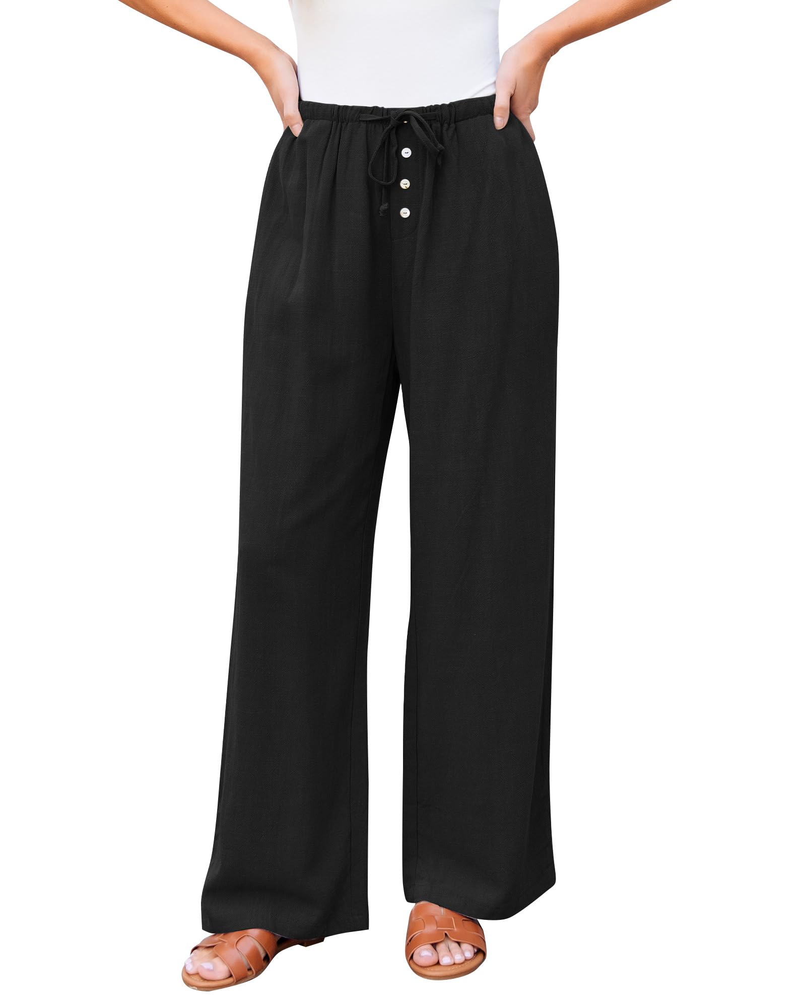 Photo 1 of Size X-Large US 16 to 18 GRAPENT Womens Plus Size Pants Pull On High Waisted Black Pants for Women Black 