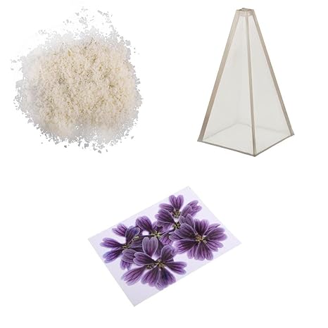 Magideal 1 Set Pyramide Bougie Moule Cire Flocons Fleurs