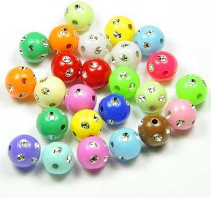 Lot De 10 Perles Strass Argenté : Perles Par Les Petit Bazar De Moon - Foto 4