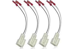 KoiLuvGo 4-Pack Car Speaker Harness Adapter, Harness Stereo Plug Adapter, Audio Bass Speaker Wiring, Plug and Play Bass Speak