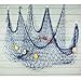 Bilipala Mediterranean Fishing Net Decoration, Fish Netting with Seashell Decor, Nautical Party Decorations, Blue