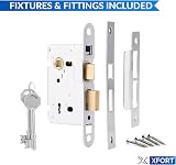 XFORT 3 Lever Polished Chrome Mortice Sashlock 65mm with Key view 6
