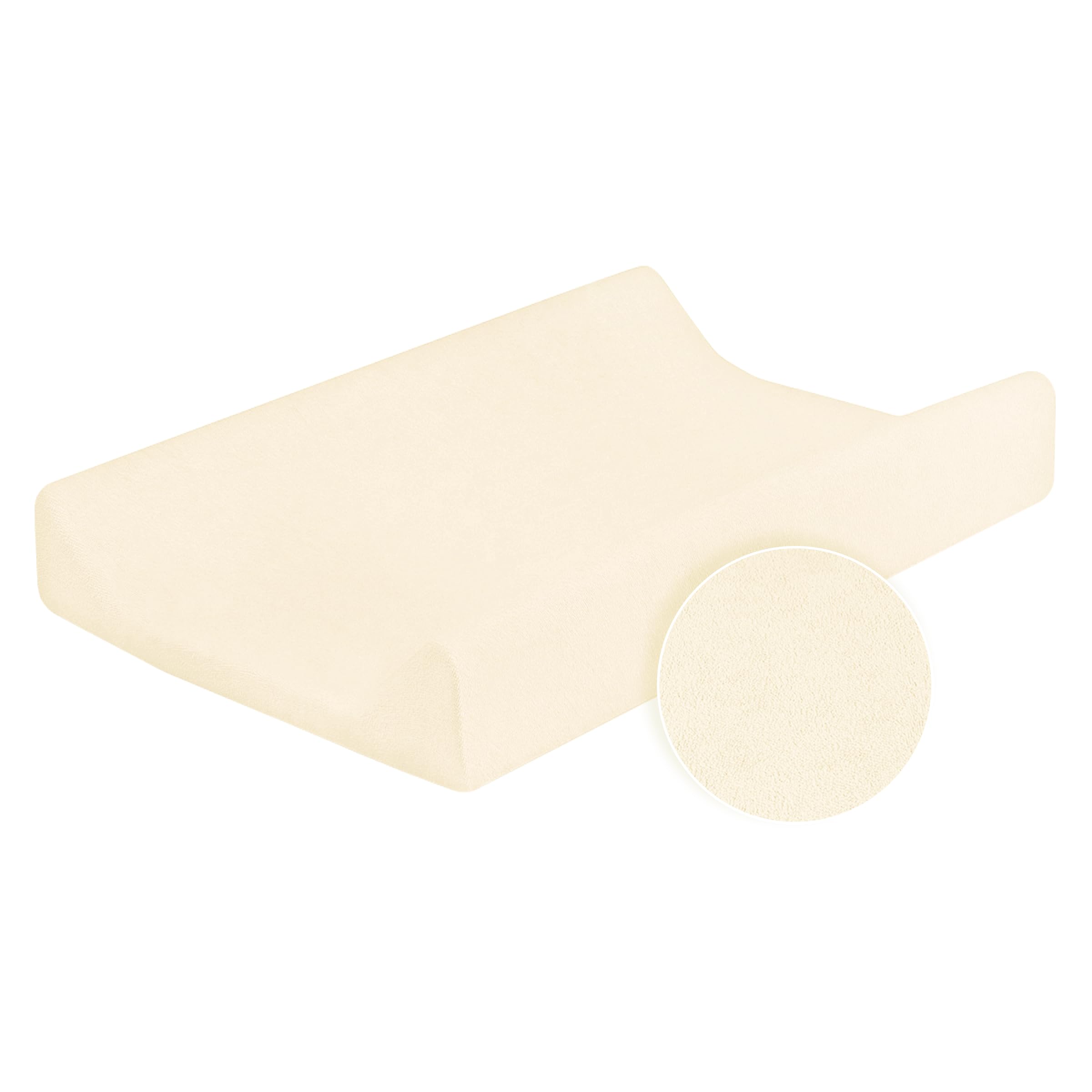 Baby Terry Cover for Changing Mat 70x50 cm for Nappy Changer with Raised Edges (Cream)