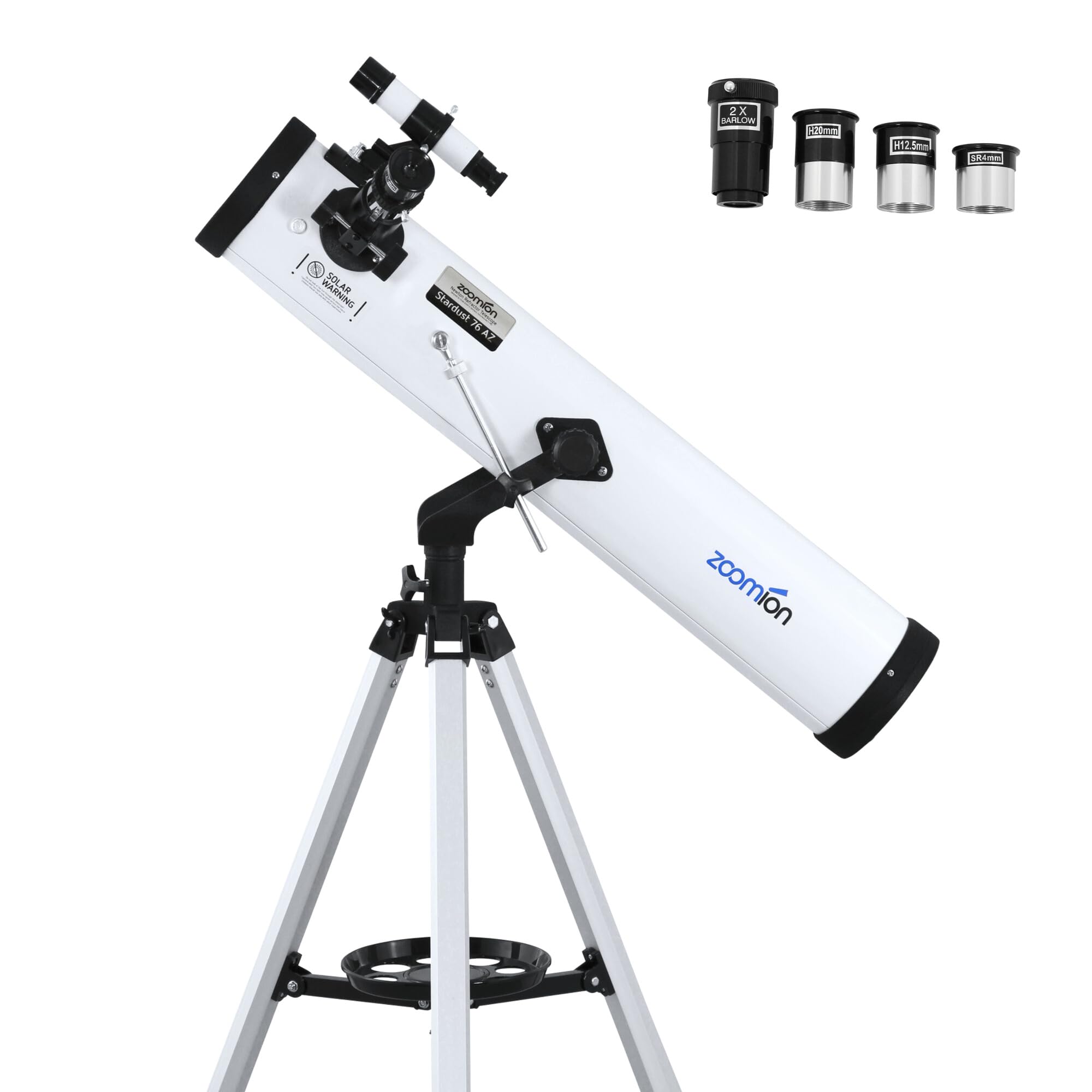 Zoomion Stardust 76/700 AZ Reflector Telescope - Astronomical monocular set with tripod, mount and eyepieces for children and beginners of astronomy