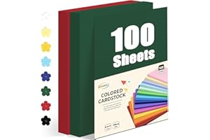 GOHOHOF Christmas Cardstock paper 8.5 x 11, Red & Green Cardstock Printer Paper 65 lb/180 gsm, Card Stock Paper for Holiday C