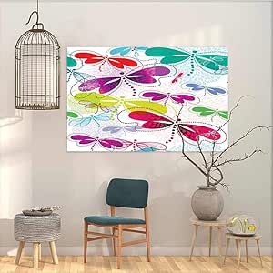 Adhesivo decorativo para pared, diseño de libélula moderna libélula y