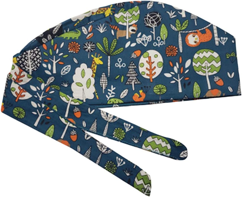 Scrub Cap,Tuuu Cotton Scrub Hat Surgical Caps for Doctor and Nurse,Breathable Bouffant Scrub Cap,Surgical Bouffant Cap, Bandana Cap