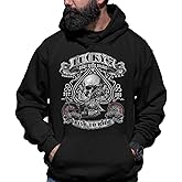 Motorcycle Live to Ride Hoodie Sweatshirt Flames Eagle USA Mens