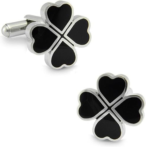 Amazon Mfys Jewelry ファッション メンズ アクセサリー 幸運 四葉の クローバー カフス 専用収納ケース付き カフス 通販